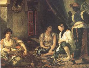 Eugene Delacroix Algerian Women in Their Appartments (mk05) Norge oil painting art